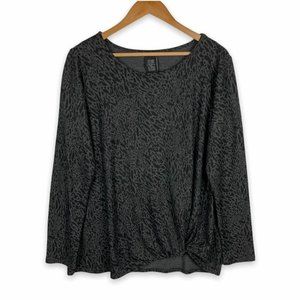 NWT Max & Mia Ladies' Long Sleeve Side Twist Top Animal Print Size M $60 1B184